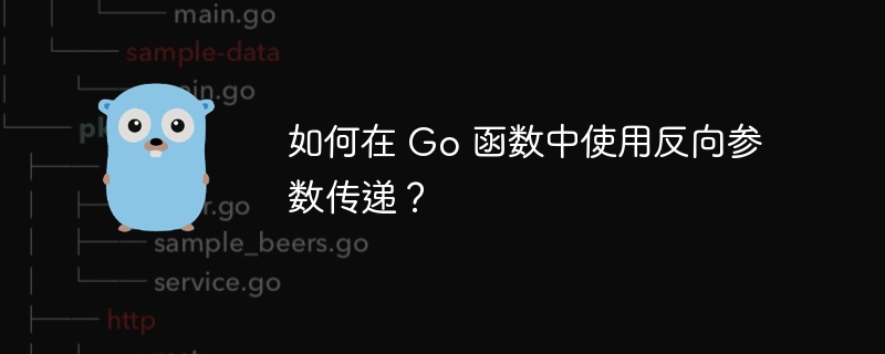 如何在 Go 函数中使用反向参数传递？