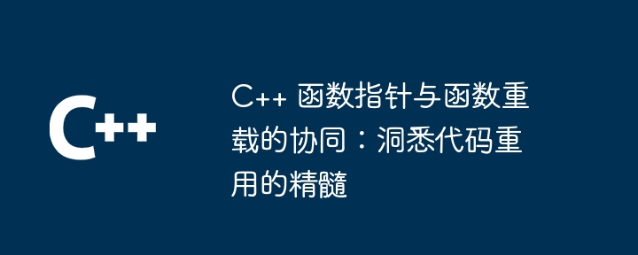 C++ 函数指针与函数重载的协同：洞悉代码重用的精髓