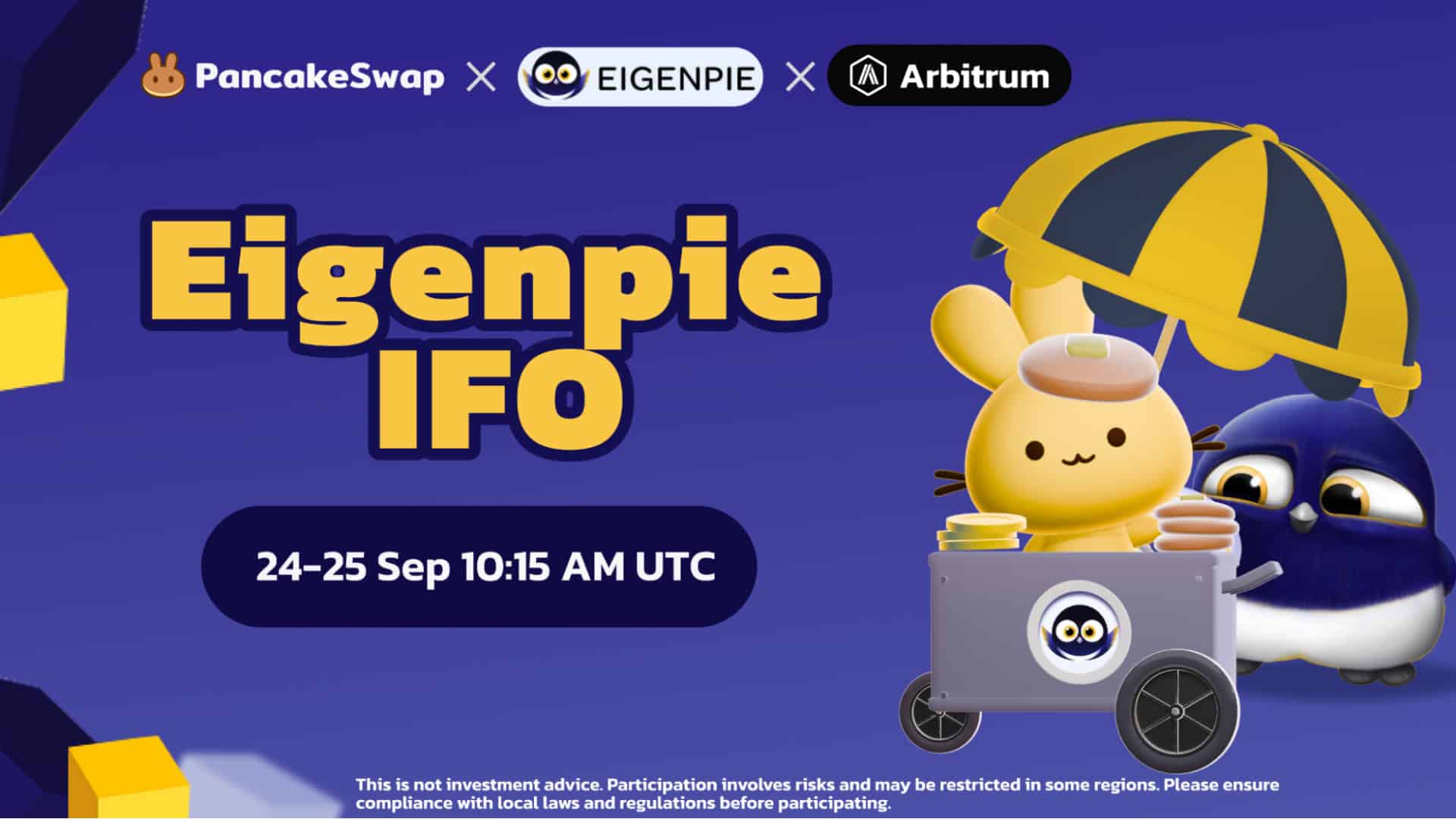 PancakeSwap, Arbitrum 네트워크에서 최초의 IFO 공개, Eigenpie 주목