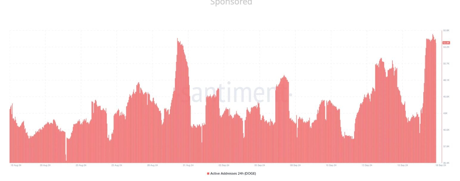 Dogecoin (DOGE) Network Activity Surges to a 2-Month High Despite Price Drop of 20% in 90 Days