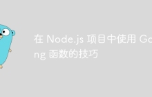 在 Node.js 项目中使用 Golang 函数的技巧