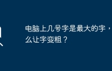 电脑上几号字是最大的字，怎么让字变粗？