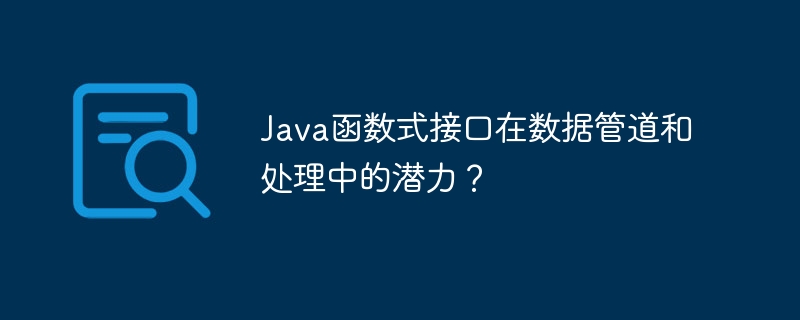 Java函数式接口在数据管道和处理中的潜力?