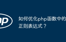 如何优化php函数中的正则表达式?