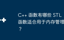 C++ 函数有哪些 STL 函数适合用于内存管理？