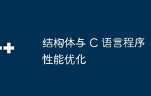 结构体与 C 语言程序性能优化