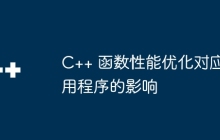 C++ 函数性能优化对应用程序的影响
