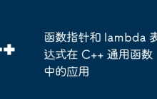 函数指针和 lambda 表达式在 C++ 通用函数中的应用
