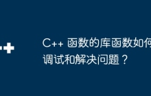 C++ 函数的库函数如何调试和解决问题？