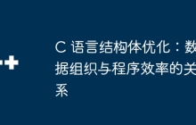 C 语言结构体优化：数据组织与程序效率的关系