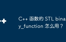 C++ 函数的 STL binary_function 怎么用？