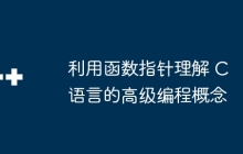 利用函数指针理解 C 语言的高级编程概念