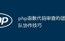 php函数代码审查的团队协作技巧