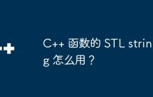 C++ 函数的 STL string 怎么用？