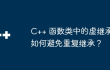 C++ 函数类中的虚继承如何避免重复继承？