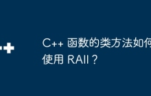 C++ 函数的类方法如何使用 RAII？