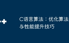 C语言算法：优化算法与性能提升技巧