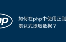 如何在php中使用正则表达式提取数据?