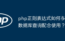php正则表达式如何与数据库查询配合使用?