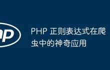PHP 正则表达式在爬虫中的神奇应用