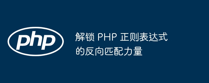 解锁 php 正则表达式的反向匹配力量