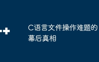 The truth behind the C language file operation problem