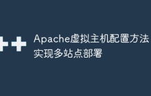 Apache虚拟主机配置方法，实现多站点部署