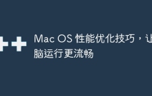 Mac OS 性能优化技巧，让电脑运行更流畅