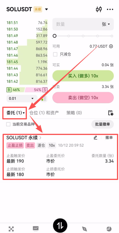 欧易止盈止损生效状态