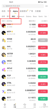 币安Alpha代币选择