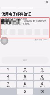 输入邮箱验证码