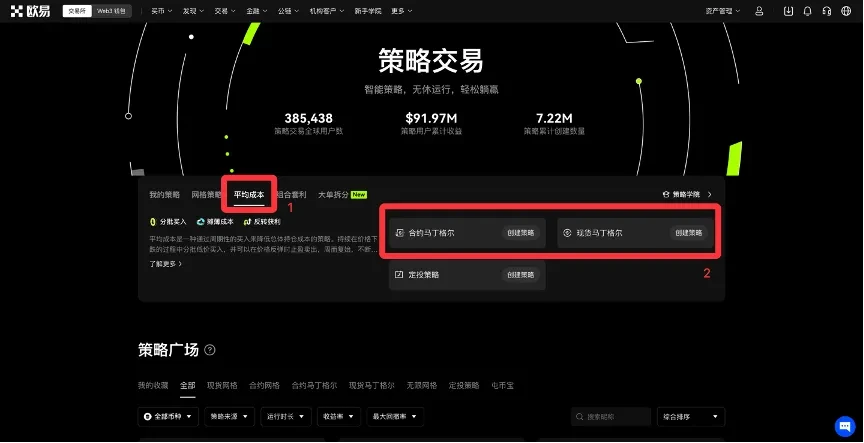马丁格尔策略(DCA)详解:核心逻辑、与定投区别及OKX实操教程