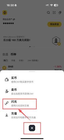 币安闪兑入口