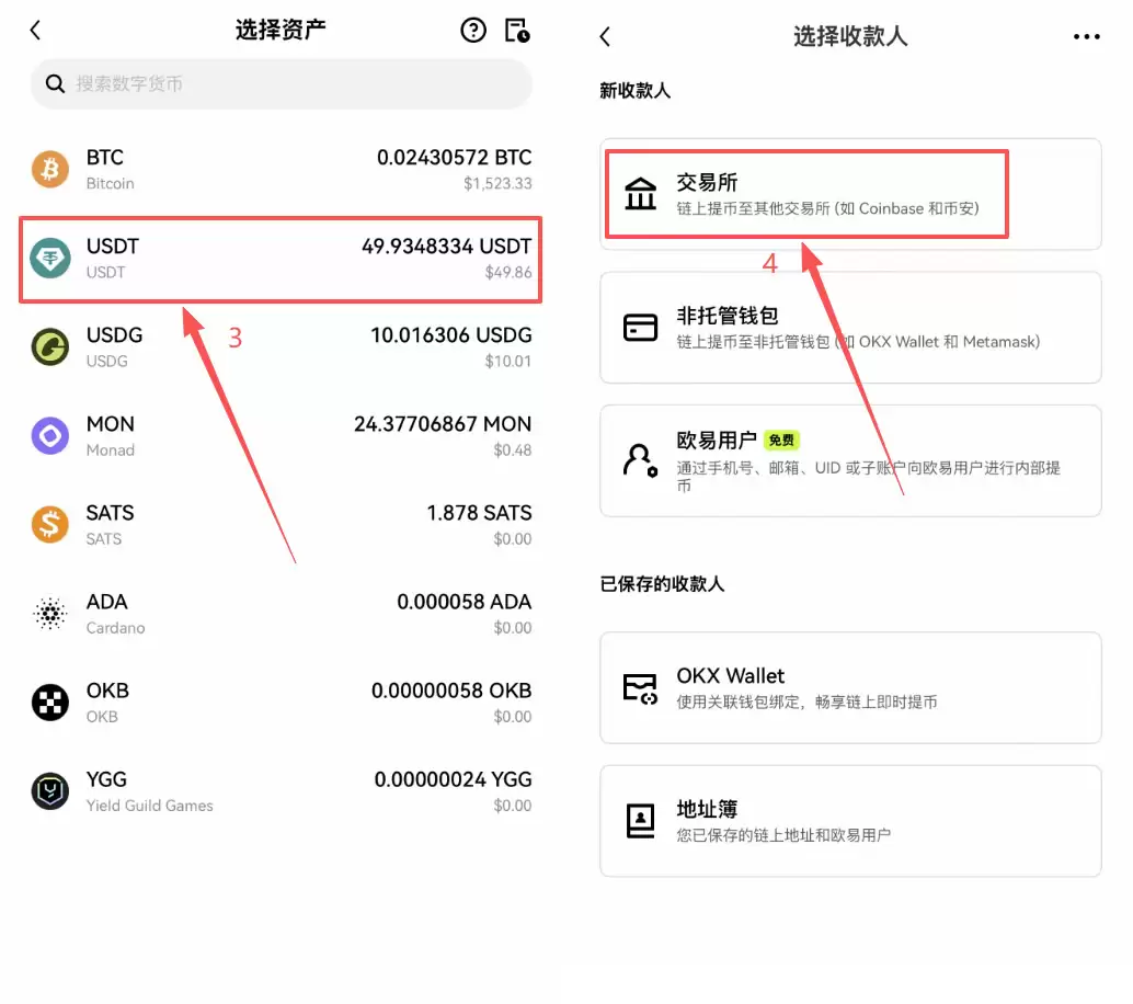 欧易OKX提USDT到Gate.io手续费多少?选哪条链最便宜?