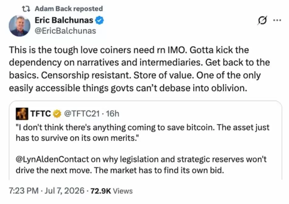 Lyn Alden分析,随着Strategy公司销售2.16亿美元BTC,比特币无需救世主