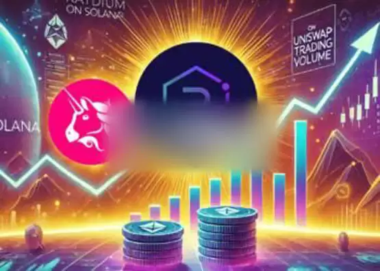 raydium表现抢眼、solana24小时dex交易量夺冠!超以太坊、base链总和