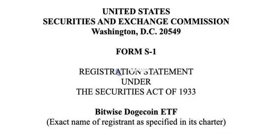 Bitwise提交狗狗币ETF申请!Cboe BZX交易所再次提交Solana ETF申请