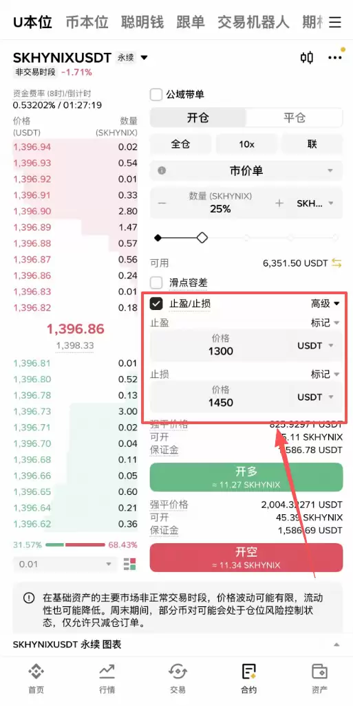 止盈止损设置
