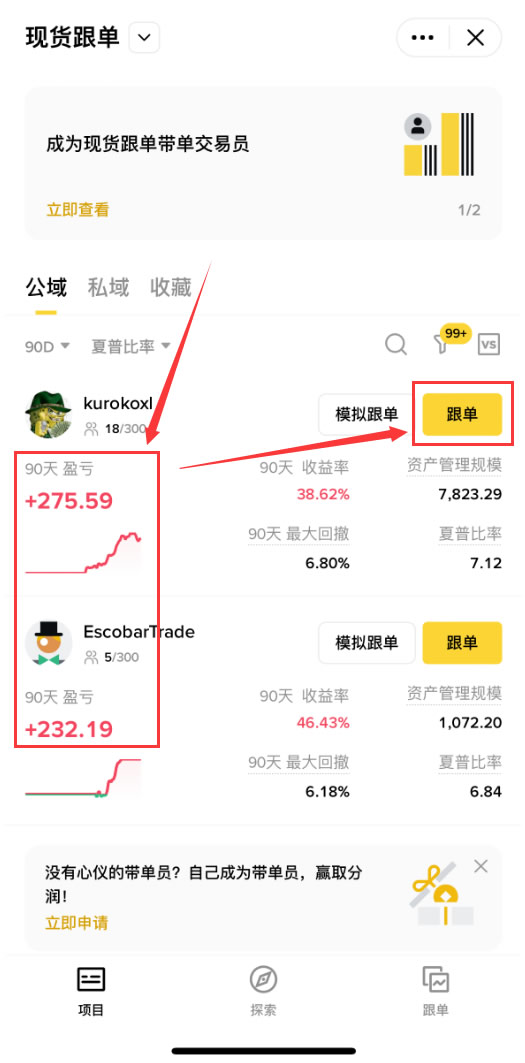 币安交易所跟单交易怎么参加?币安APP跟单交易操作教程