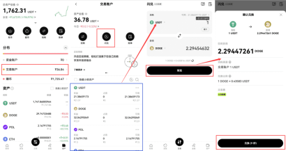 欧易交易所USDT现货交易购买、兑换狗狗币或其他币种操作教程