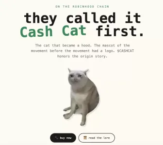 Robinhood链第一个爆款竟是Meme猫:CashCat,CEO下场玩梗