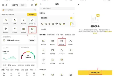 Step 2:打开币安模拟交易