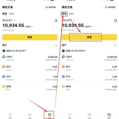 重置现货帐户模拟金