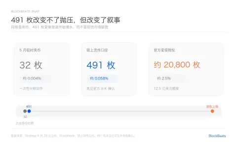 491 枚 BTC 到底大不大?
