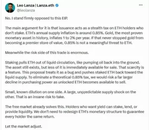 以太坊(ETH)EIP-8363质押提案遭社区强烈反对矿工与验证者担忧收益缩水技术争议引爆治理危机