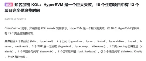 HyperEVM是否已死