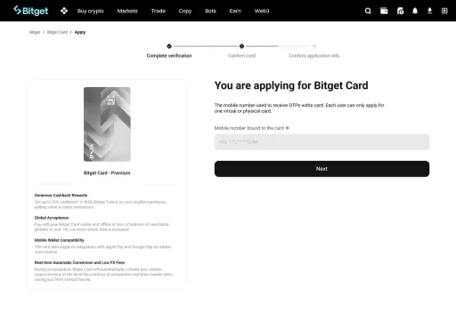 Bitget 信用卡申请流程教学
