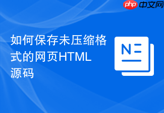 如何保存未压缩格式的网页html源码