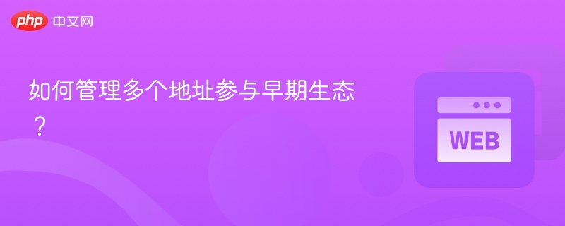 如何管理多个地址参与早期生态？ - php中文网