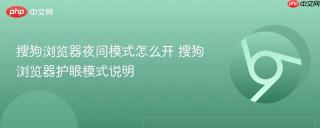 搜狗浏览器夜间模式怎么开 搜狗浏览器护眼模式说明